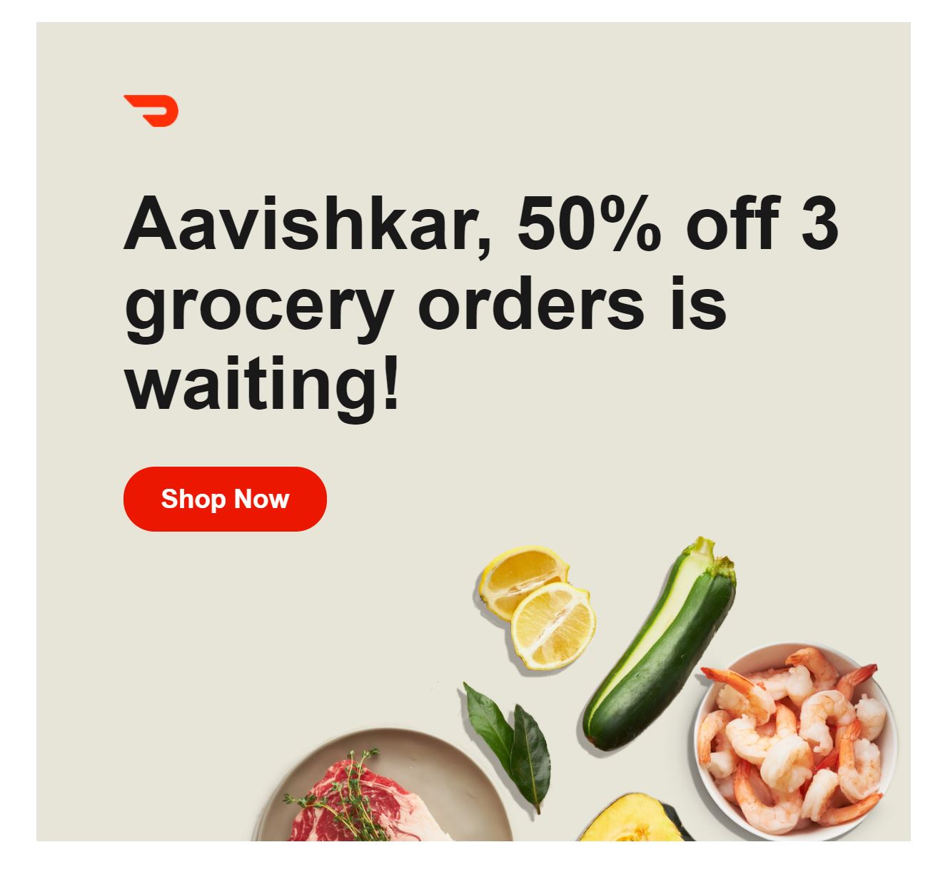 Doordash 50% off 3 grocery orders YMMV