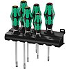 Wera - 5105650001 Kraftform Plus 334/6 Screwdriver Set with Rack and Lasertip, 6-Pieces, Multicolor, Slotted: 6.5x150mm, 3x80mm, 4x100mm, 5.5x125. Phillips: PH1x80, PH2x100 $28.8