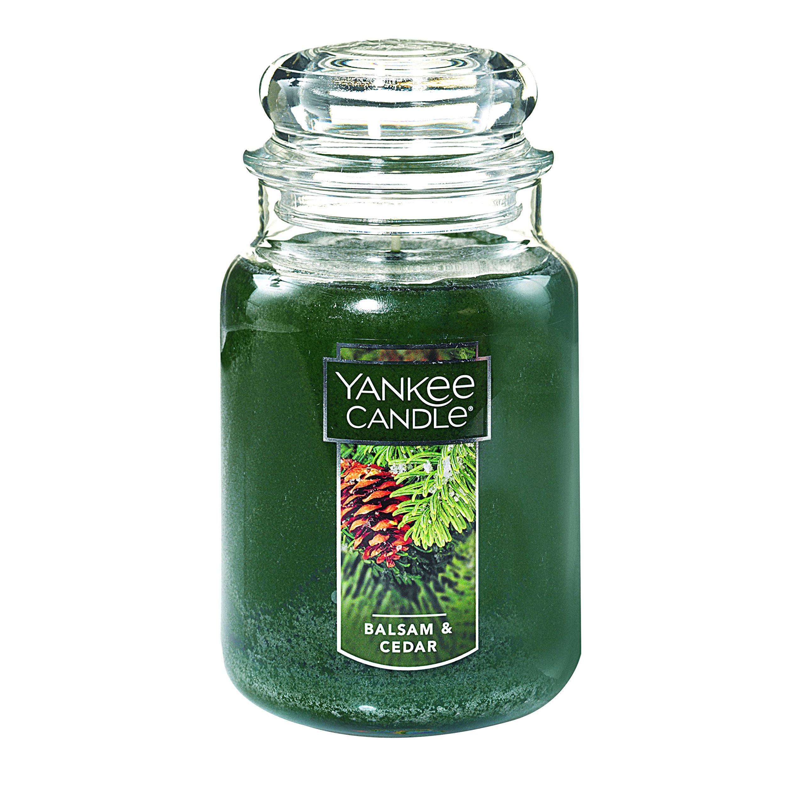 Yankee Candle Balsam & Cedar Scented, Classic 22oz Large Jar Single Wick Candle, Over 110 Hours of Burn Time | Holiday Gifts for All $14.73