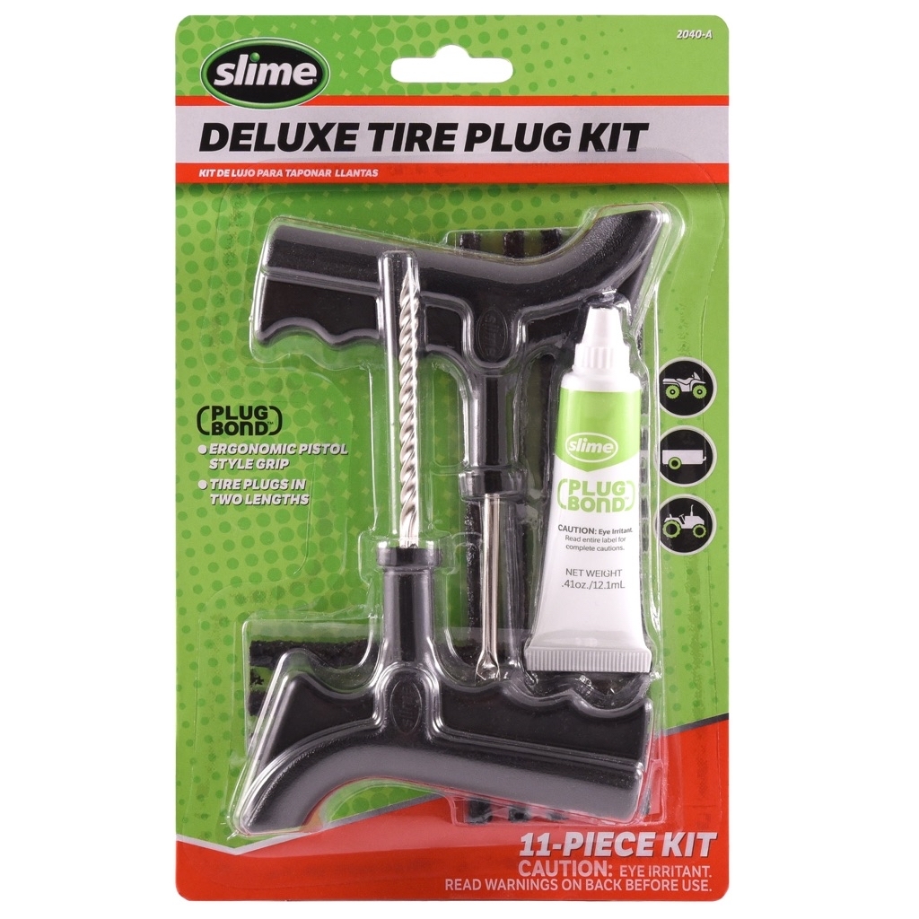 Slime 11-Piece Deluxe Tire Plug Kit with Plug Bond $6.83 from Walmart - $6.83