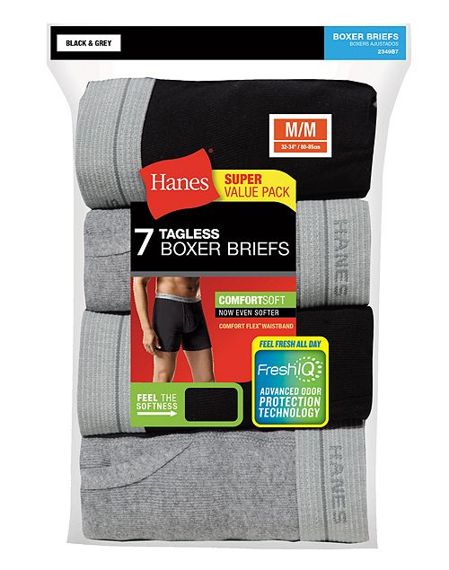 7 Pack Hanes Men S Freshiq Comfortsoft Boxer Briefs Slickdeals Net