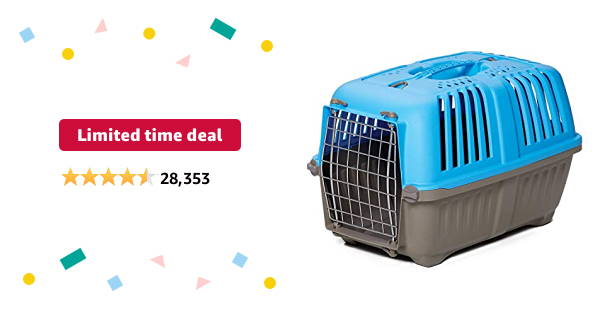 Limited-time deal: MidWest Homes for Pets Pet Carrier: Hard-Sided Dog Carrier, Cat Carrier, Suitable for Tiny Dog Breeds,for Quick Trips Spree Travel Pet Carrie - $8.61