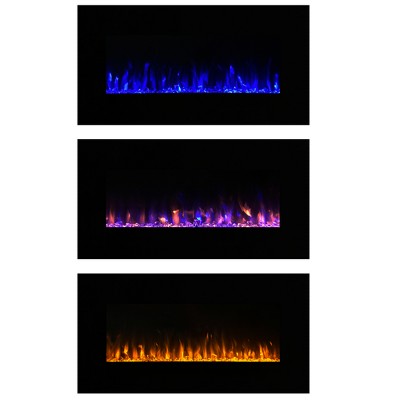 Northwest Electric Fireplace Wall Mounted Led Fire And Ice Flame