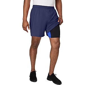 7" Hanes Moves Men's 2-in-1 Gym Shorts (Various Colors & Sizes) $6.80 