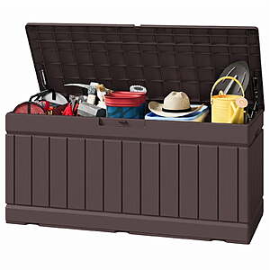 82-Gallon Homall Lockable Outdoor Storage Resin Deck Box (3 Colors) $53 + Free Shipping
