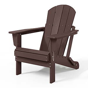 WestinTrends Malibu Outdoor Folding Adirondack Deck Chair: 2-Pk $150, Single $80 + Free S&H