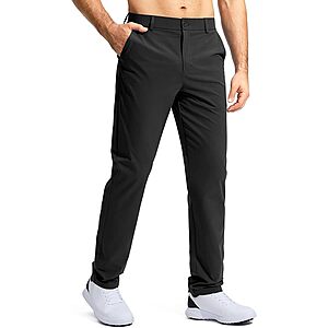Pudolla Men's Quick Dry Stretch Golf Pants w/ 2 Pockets & 1 Rear Pocket (Various) $18 