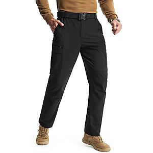 Libin Men's Lightweight Stretch Cargo Hiking Pants w/ 8 Pockets (various) $17 