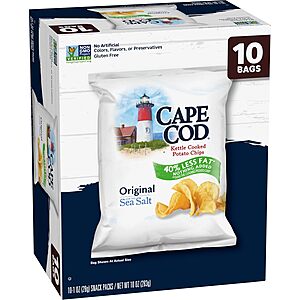 Select Accounts: 10-Ct 1-Oz Cape Cod Kettle Potato Chips $3.50 w/ S&S