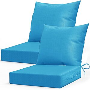 2-Pk 24x24" L’AGRATY Outdoor Chair Cushions w/ Backrest $24 + Free S&H