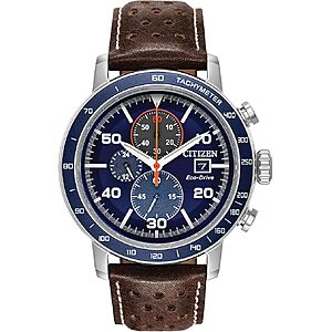 44mm Citizen Men's Eco-Drive Weekender Brycen SS Chronograph Watch $189 + Free S&H