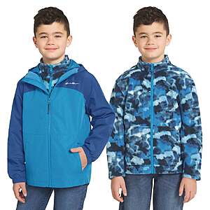 Costco Members: Eddie Bauer Youth 3-in-1 Jacket (Blue or Pink) 5 for $49.95 + Free S&H