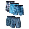 [Prime] 5-Pack Hanes Men's Tagless Boxer Underwear (Plaid/Blue, Various Sizes) $13.99 + Free Shipping