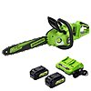 14&amp;quot; Greenworks 48V (2x24V) Brushless Chainsaw + (2) 4Ah USB Batteries &amp;amp; Dual Port Charger $90.34 + Free Shipping