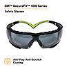 3M SecureFit 400 Safety Glasses w/ Removable Gasket &amp;amp; Flexible Temples (Anti-Fog/Anti-Scratch Polycarbonate Gray Lens, Green/Black Frame) $4.89 + Free Shipping w/ Prime or on $35+