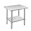 36''x24'' Rockpoint Stainless Steel Food Prep Table w/Adjustable Under Shelf (NSF Certified) $79.44 + Free Shipping