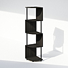 Furinno Basic 4-Tier Zigzag Corner Shelf Espresso/Black