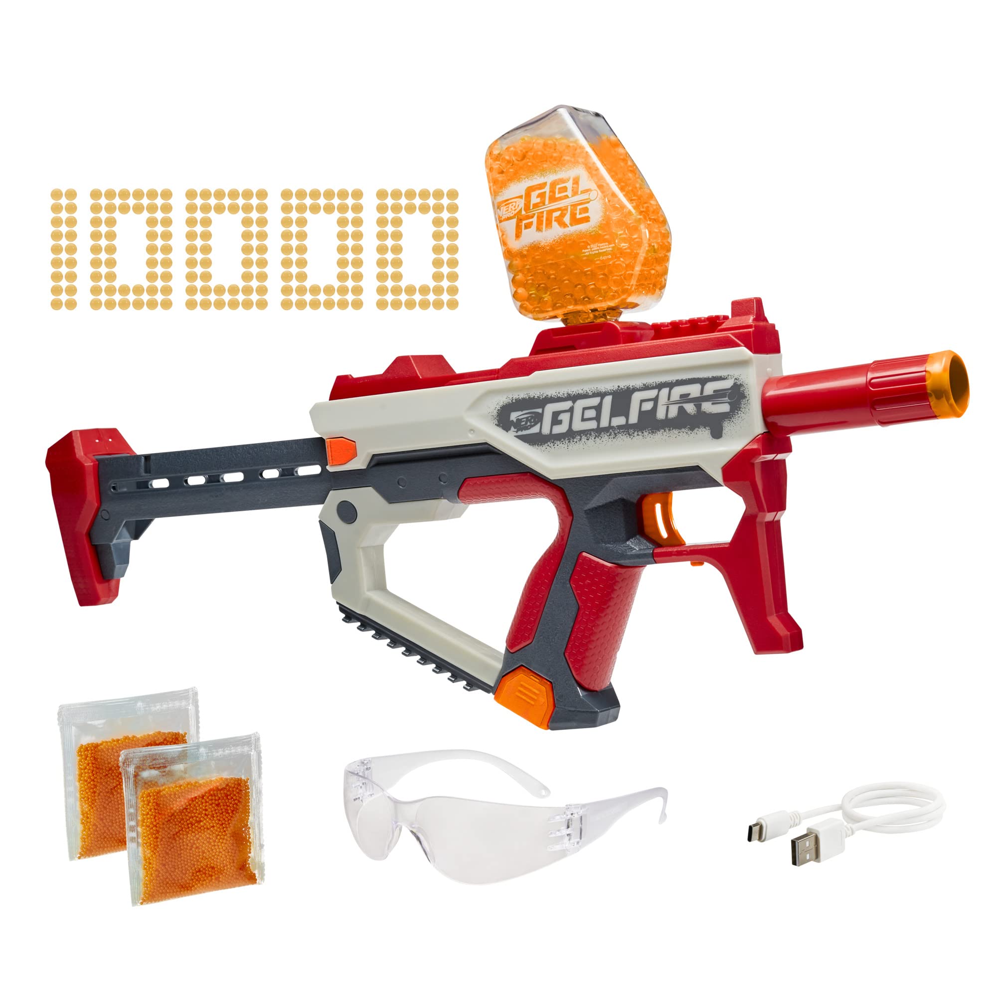 Nerf Pro Gelfire Mythic Full Auto Gel Blaster & 10,000 Gelfire Rounds, 800 Round Hopper, Rechargeable Battery, Eyewear, Ages 14 & Up $32 + Free Shipping