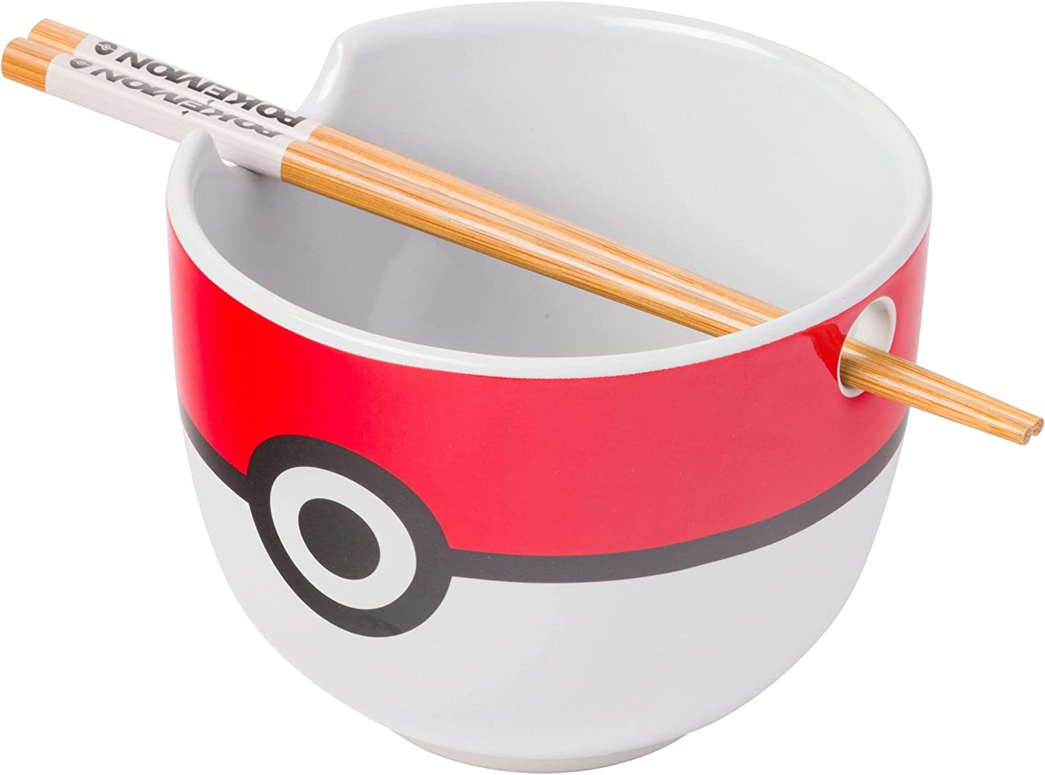 20Oz Pokemon Pokeball Ceramic Ramen Bowl with Chopsticks 15.65 + Free