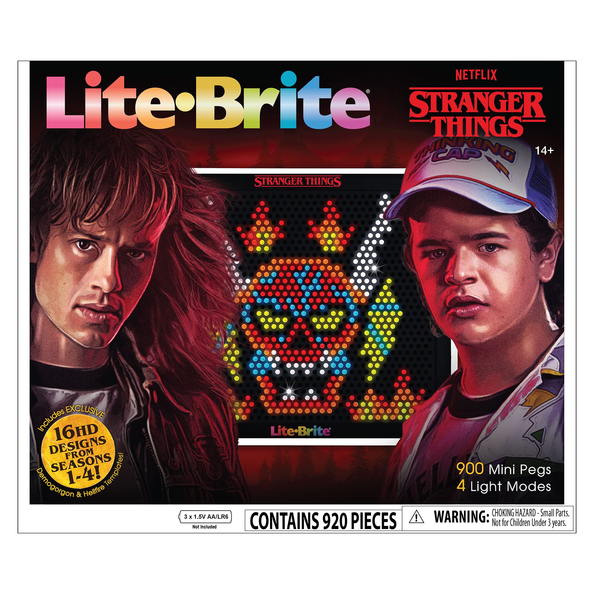 Stranger Things Special Edition Lite-Brite (Demogorgon Hunters) w/ 16 HD Templates, 900 Mini Pegs, Stickers, & Storage Pouch $15.97 + Free Shipping w/ Prime or on $25+