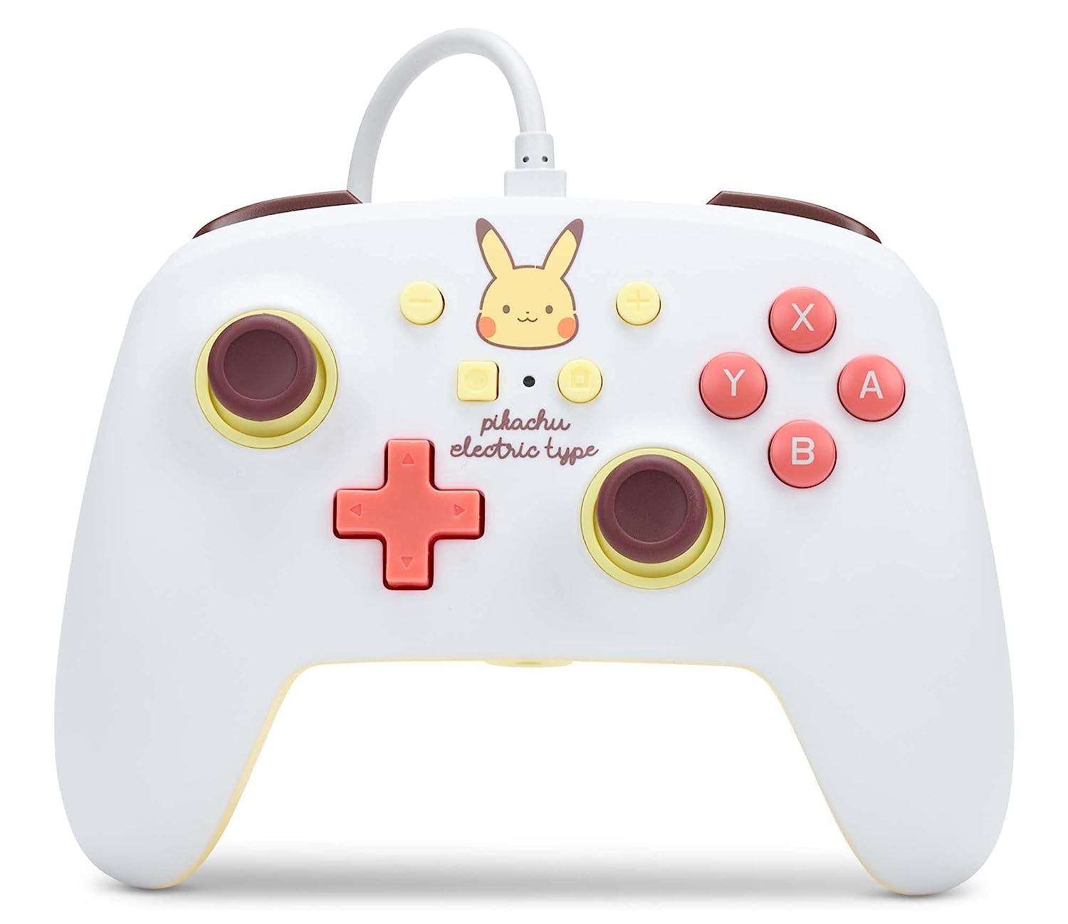 PowerA Enhanced Wired Controller for Nintendo Switch (Pikachu Electric, White) $12
