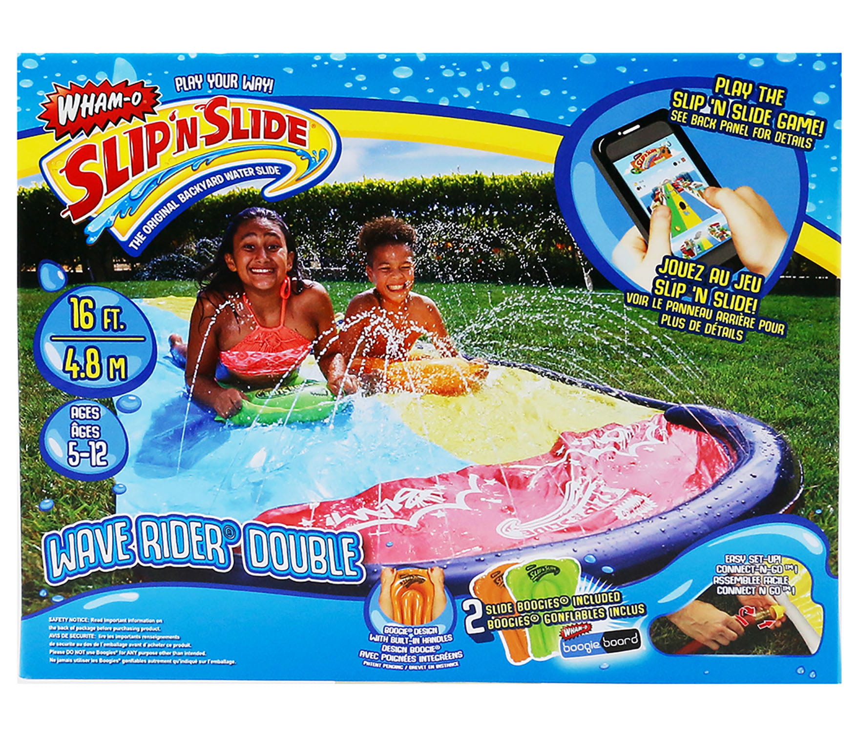16' Slip 'n Slide Wave Rider Double Water Slide w/ Boogie Boards