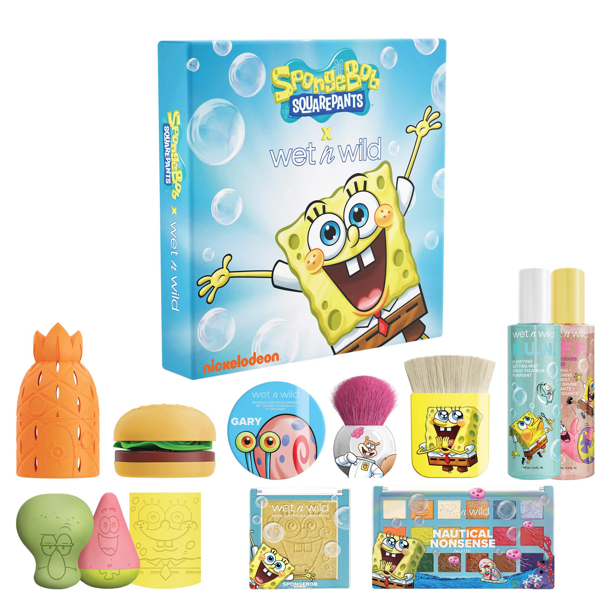 Wet n Wild Spongebob Squarepants Makeup Collection (Brushes, Sponges, Eyeshadow Palette, Primer Spray) $35.20 + Free Shipping