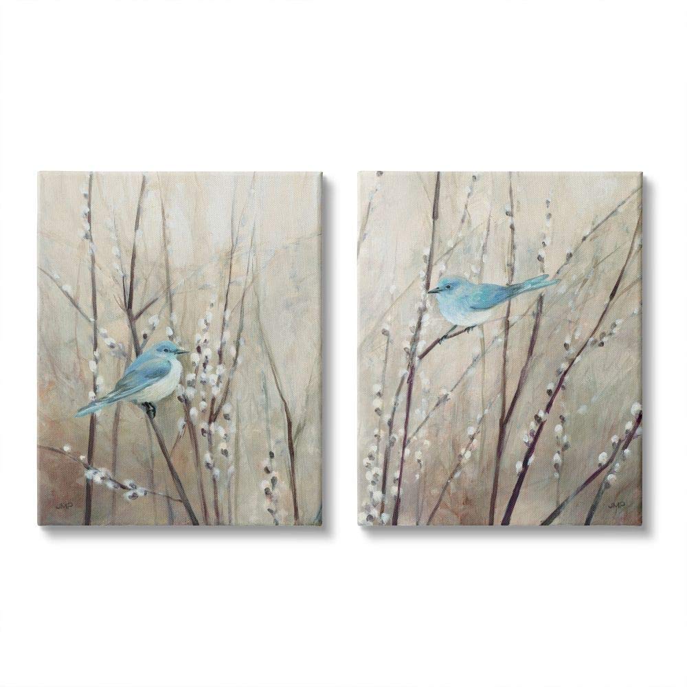 16" x 20" Stupell 'Peaceful Perched Blue Birds' Animal Nature Painting (Gallery Wrapped Canvas) $34.12 + Free Shipping w/ Prime or on Orders $35+