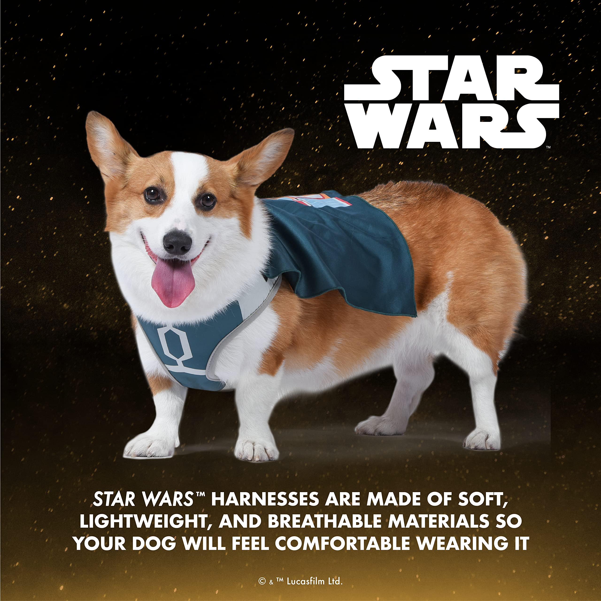 STAR WARS Pets Boba Fett Dog Harness with Cape (Medium) $6.43 + Free Shipping w/ Prime or on $35+