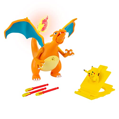 7" Pokémon Charizard Deluxe Feature Interactive Figure w/  2" Pikachu Figure & Launcher $13.51 + Free Shipping w/ Prime or on Orders $35+