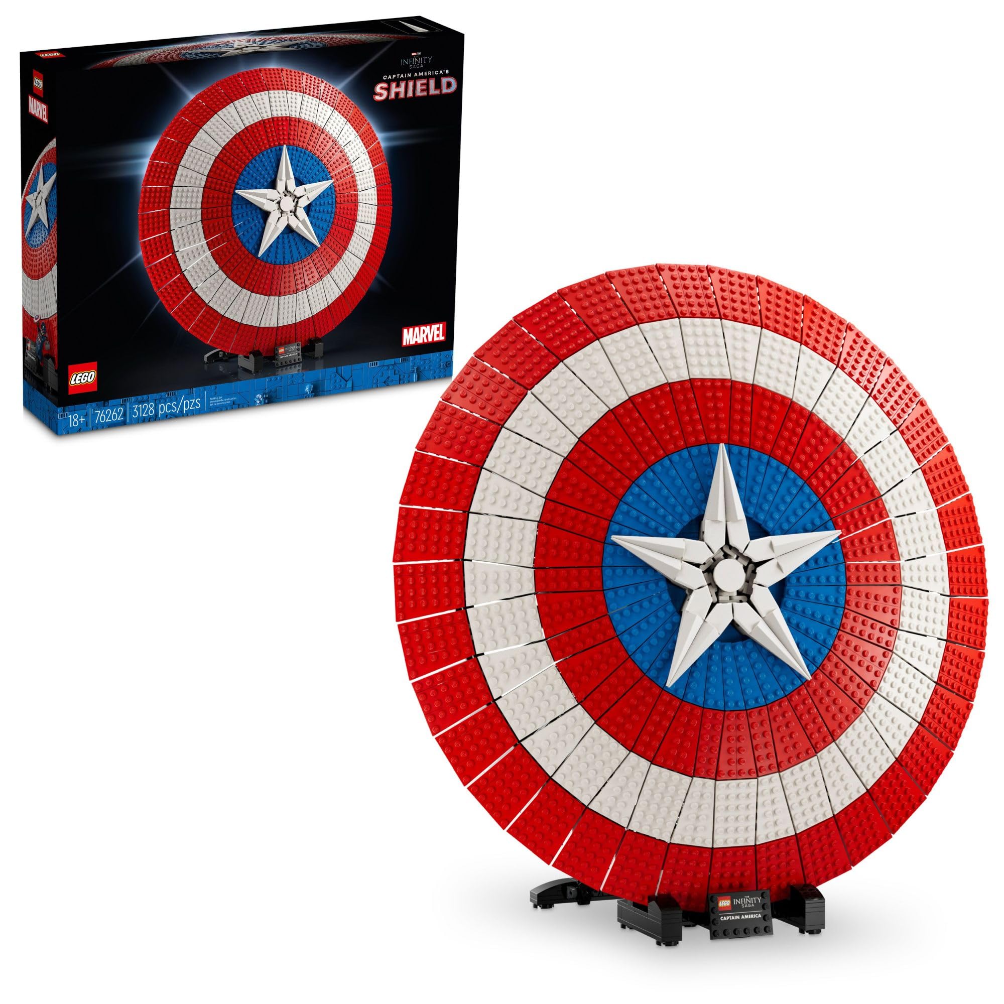 3,128-Piece LEGO Marvel Captain America’s Shield $120 + Free Shipping