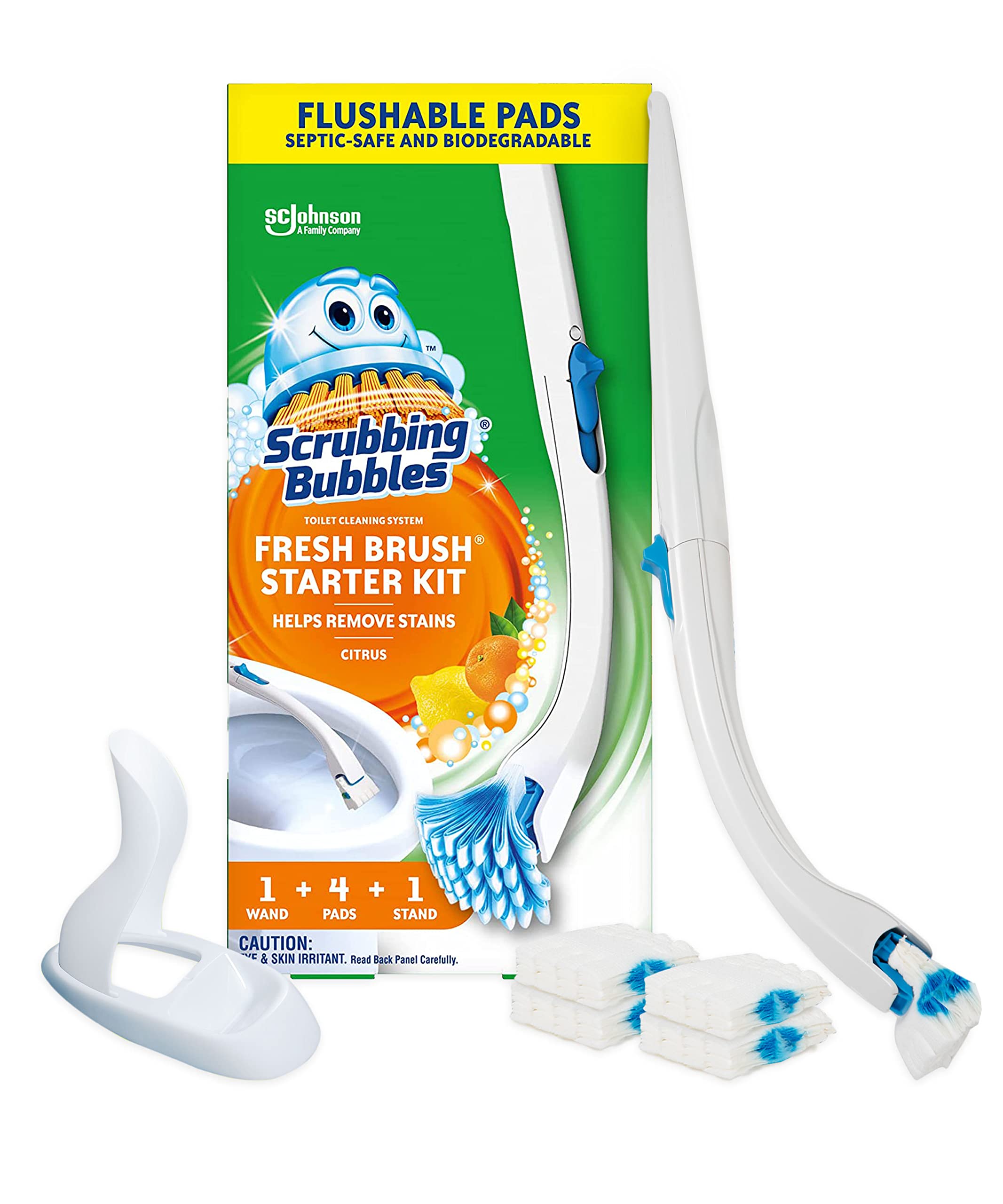 Scrubbing bubbles fresh brush toilet bowl cleaning system starter kit