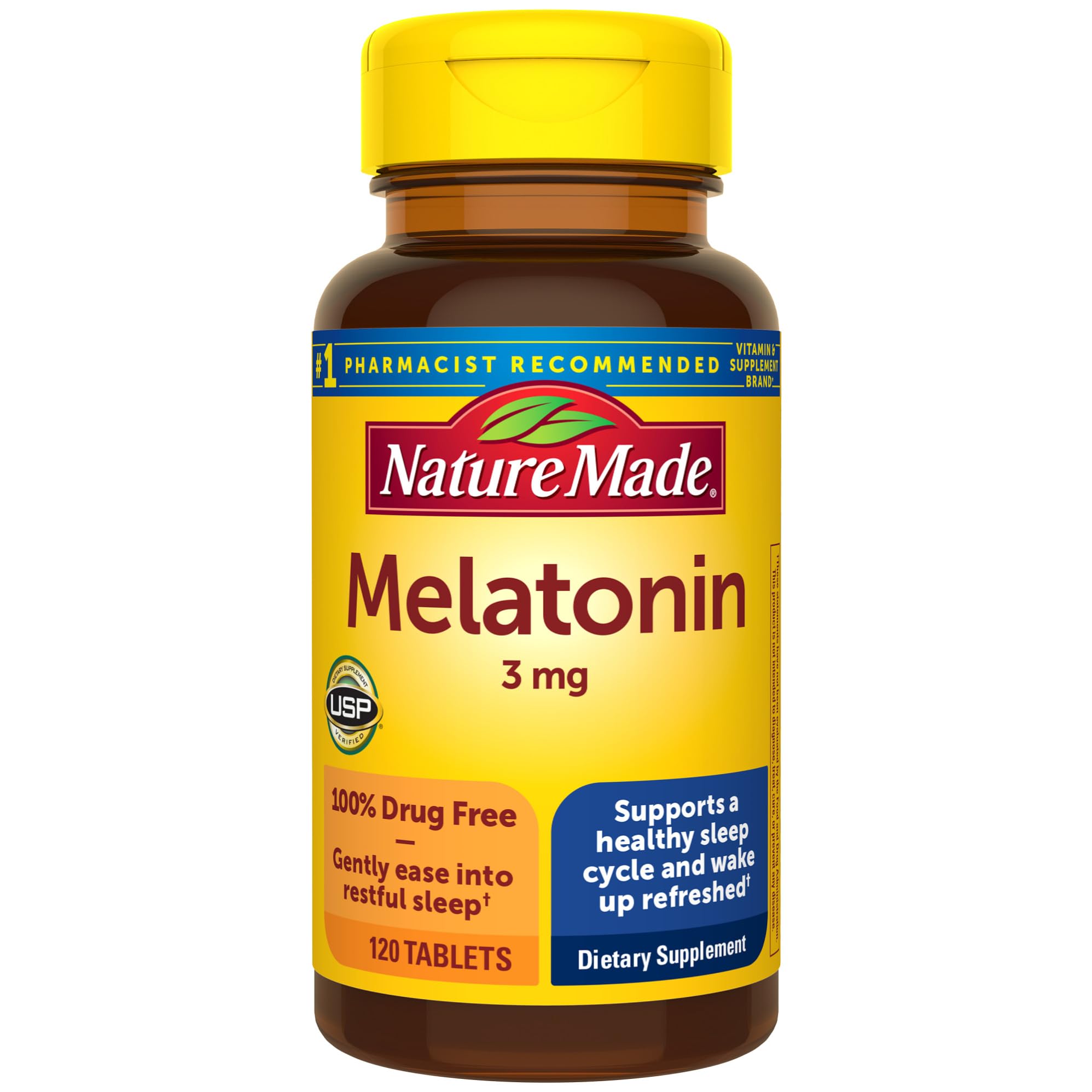 120-Count Nature Made Melatonin 3mg Tablets $4.57 w/ S&S + Free Shipping w/ Prime or on $35+