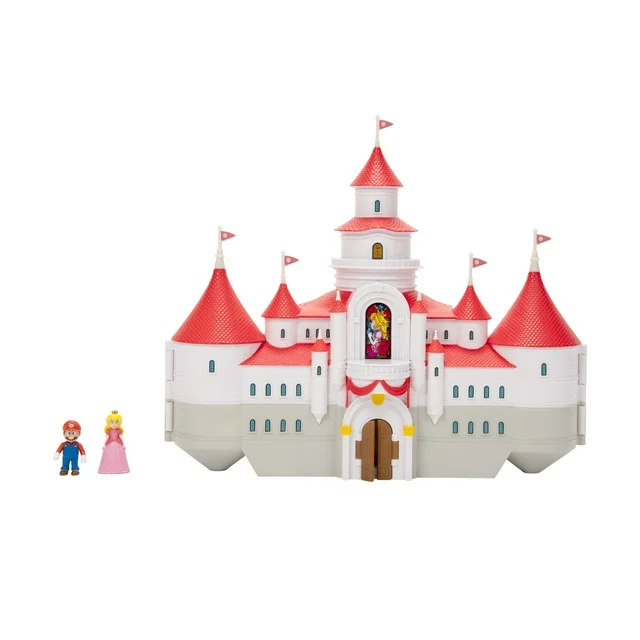 The Super Mario Bros. Movie Mushroom Kingdom Castle Playset with Mini Mario and Peach Action Figures $16 + Free S&H w/ Walmart+ or $35+