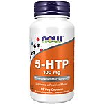 60-Count 100-mg NOW Supplements 5-HTP (5-hydroxytryptophan) $6.65 w/S&amp;S + Free Shipping w/ Prime or on $25+