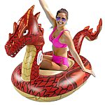 35&quot; Monsoon Inflatable Ride On Pool Float for Adults (Red Dragon) $9.95 + Free Shipping w/ Prime or on $25+