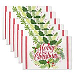 6-Count DII Boughs of Holly Collection Decorative Holiday Dining Table Placemat Set (Christmas Greenery, Cotton $7.25 + Free Shipping w/ Prime or on $35+