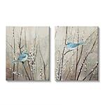 16&quot; x 20&quot; Stupell 'Peaceful Perched Blue Birds' Animal Nature Painting (Gallery Wrapped Canvas) $34.12 + Free Shipping w/ Prime or on Orders $35+