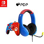 PDP Airlite Wired Headset &amp; Rematch Wired Controller Bundle For Nintendo Switch (Mario Dash, Red/Blue) $34.99 + Free Shipping w/ Prime or on Orders $35+