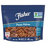 16-Oz Fisher Chef's Naturals Unsalted Pecan Halves (Raw) $8.18 w/S&amp;S + Free Shipping w/ Prime or on $35+