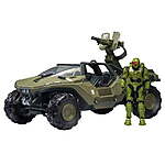 Halo Deluxe Warthog Vehicle w/ 4" Master Chief Action Figure $15