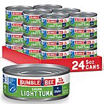 24-Pack 5-Oz Bumble Bee Chunk Light Tuna In Water $16.85 w/ Subscribe &amp; Save