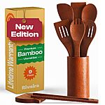 9-Piece Riveira Wooden Spoon &amp; Spatulas Cooking Utensils Set (Premium Brown Bamboo) $9.99 + Free Shipping w/ Prime or on $35+
