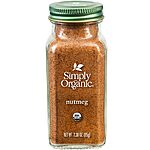 3-Pack 2.3-Oz Simply Organic Pure Ground Nutmeg $4.12 ($1.37 Each) w/S&amp;S + Free Shipping w/ Prime or on $35+