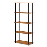 5-Tier Furinno Turn-N-Tube Multipurpose Bookshelf Display Rack (Light Cherry/Black) $19.06 + Free Shipping w/ Prime or on $35+