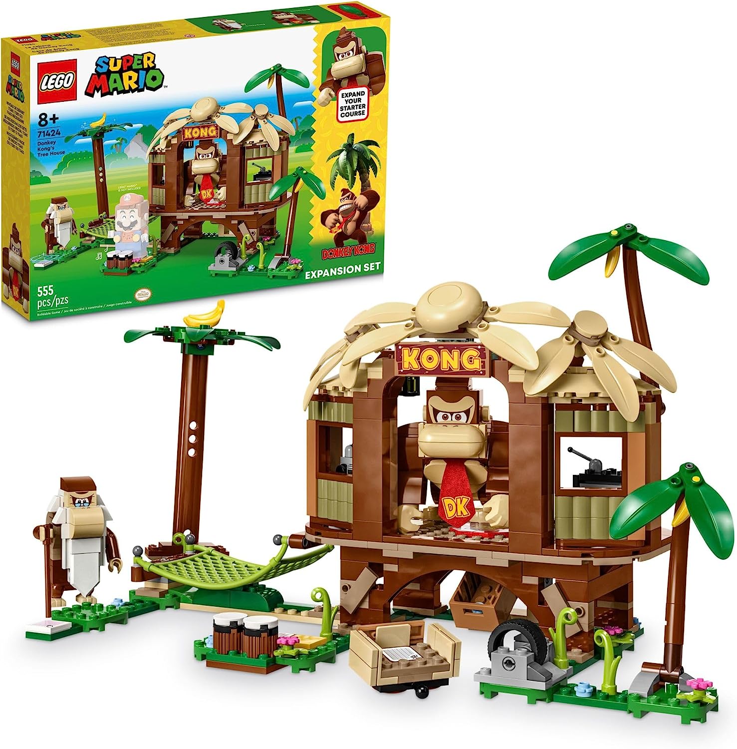 Lego Super Mario 555-Piece Donkey Kong’s Tree House $42 or 1321-Piece Dry Bowser Castle Battle $77 + Free Shipping