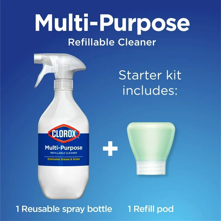 Clorox Multi-Purpose Cleaner System Starter Kit (Crisp Lemon) $1.98 + Free S&H w/ Walmart+ or $35+