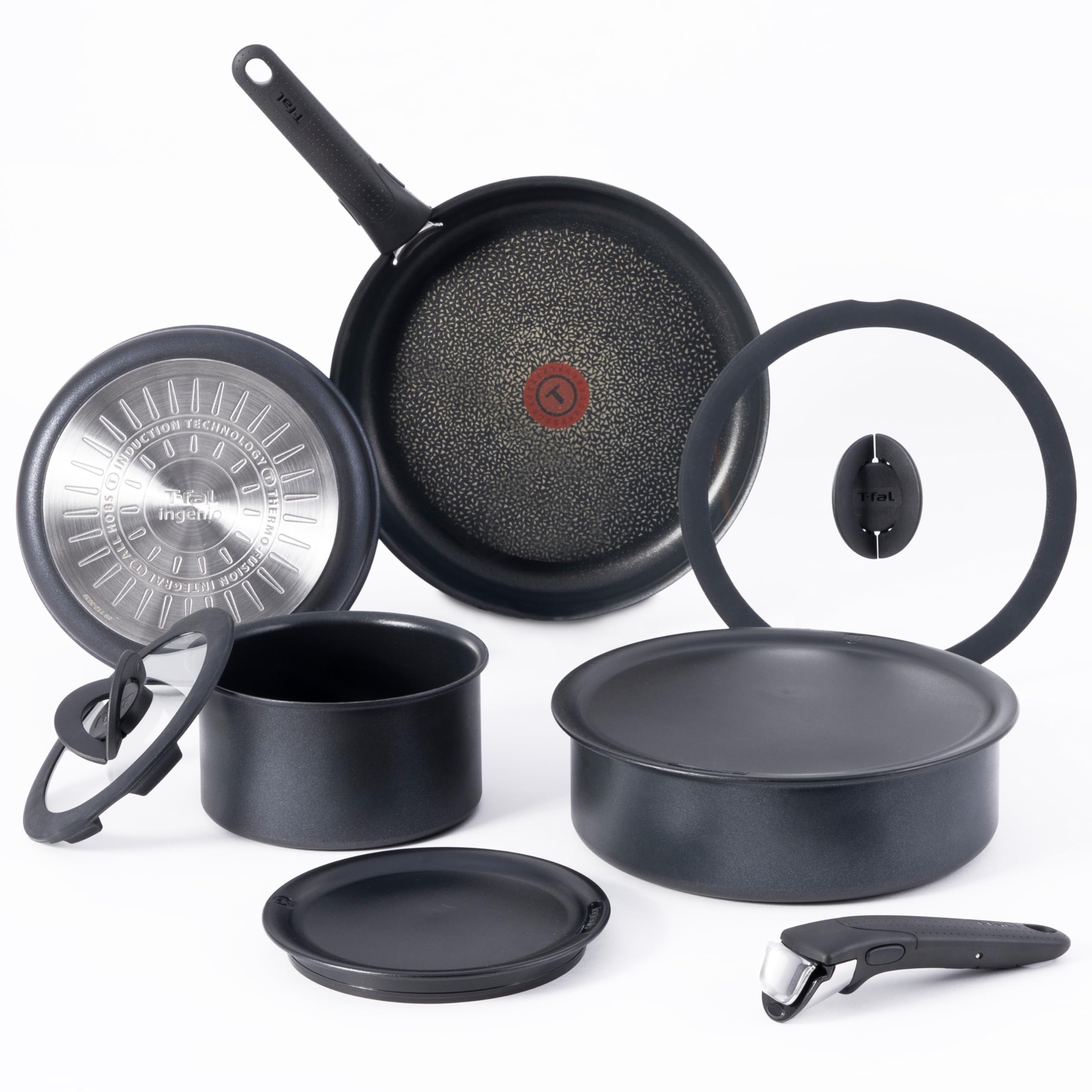 10-Piece T-fal Ingenio Nonstick Induction Cookware Set w/ Detachable Handles (Black) $80 + Free Shipping