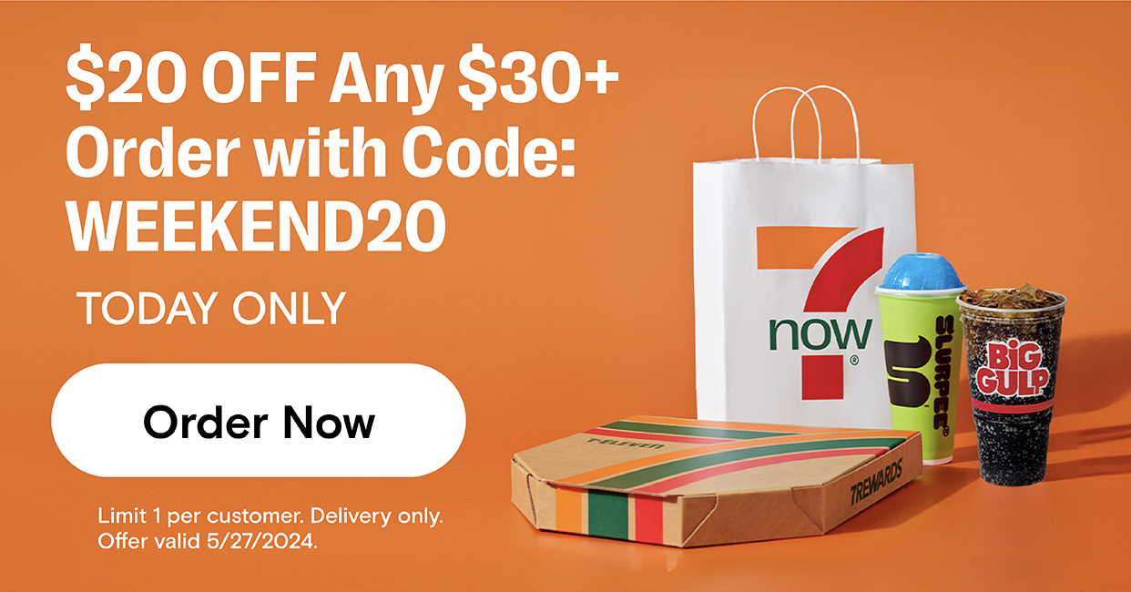 7-Eleven Delivery: $20 Off Of $30 Order