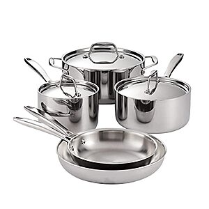 Tramontina 13-Piece Stainless Steel Tri-Ply Clad Cookware Set 